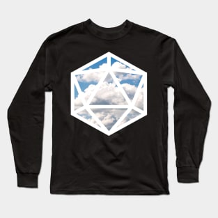 D20 Decal Badge - Clouds Long Sleeve T-Shirt